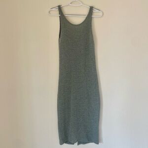 •Zara• sage green knit fitted tank style midi dress